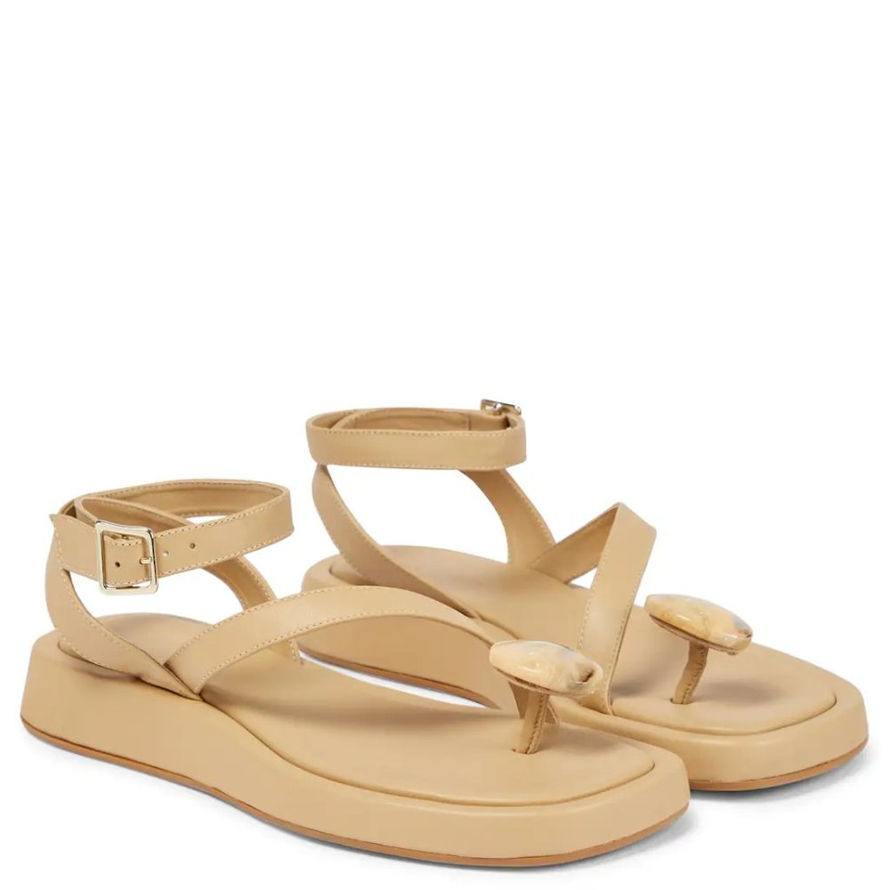 Gia Borghini RHW Rosie 18 Sandals Size 40 9 Taupe